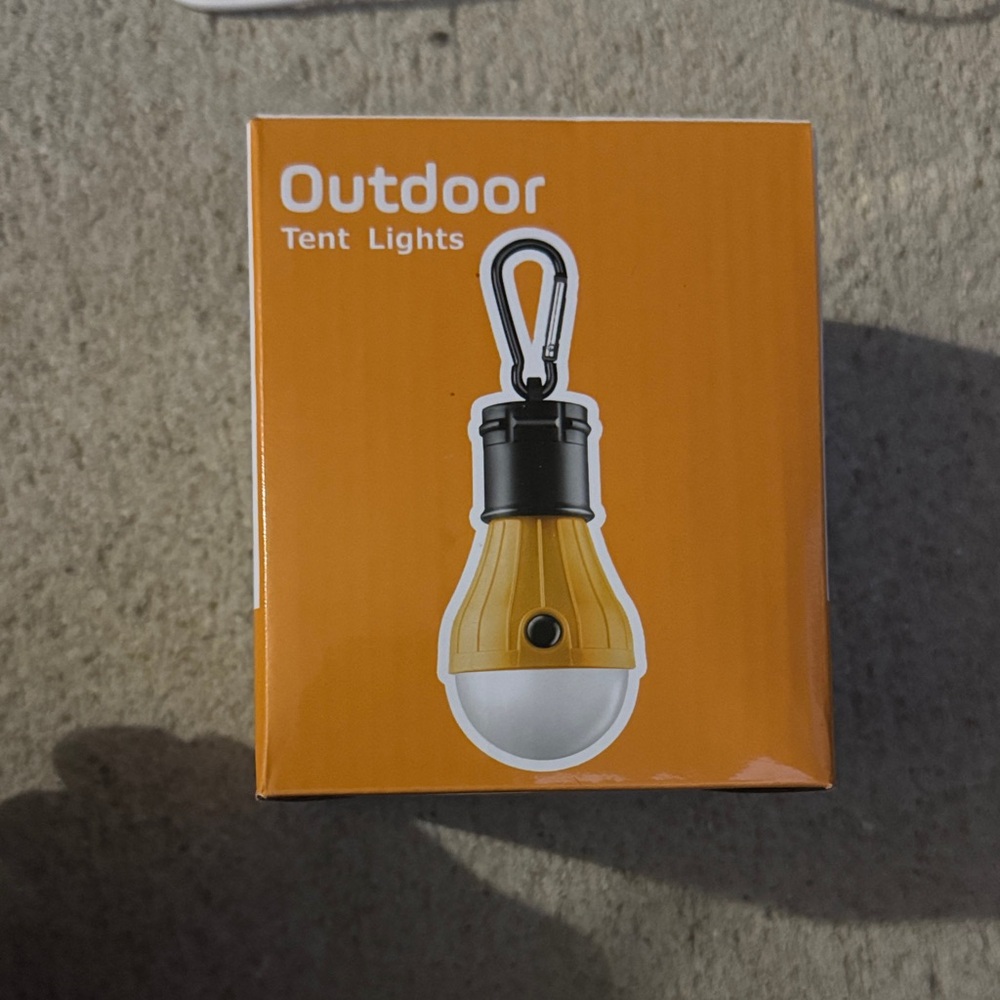 Outdoor Life Yellow and Black Tent Light with Carabiner